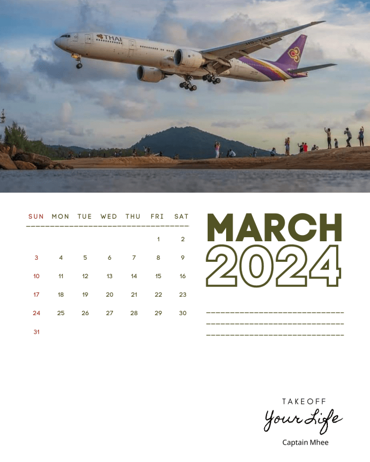 Takeoff Your Life Calendar&nbsp;2024