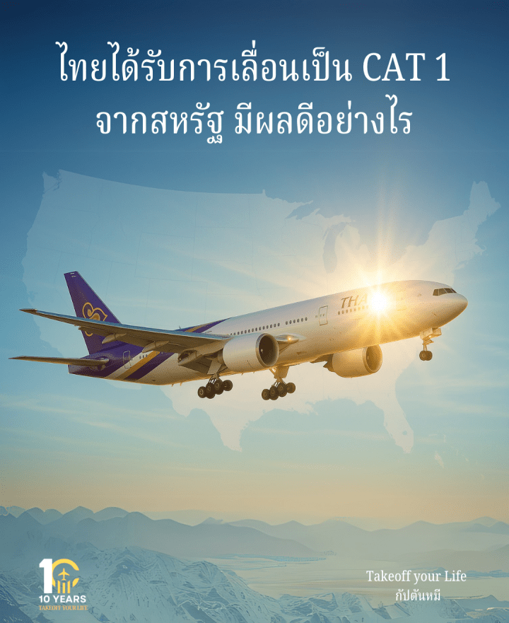 ผลดีที่ไทยได้รับการเลื่อนอันดับความปลอดภัยทางการบินจาก FAA เป็น Category 1&nbsp;อีกครั้ง