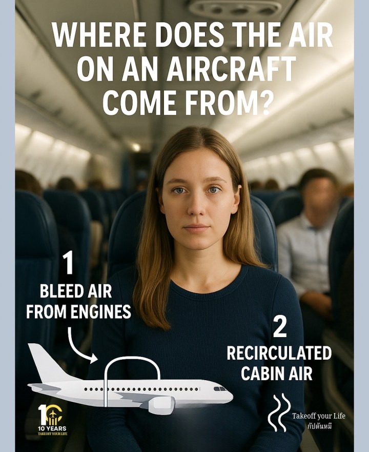 แอร์หรืออากาศที่สดชื่น บนเครื่องบินมาจากไหน?👉ไม่ได้ดูดจากนอกเครื่องโดยตรงนะ!