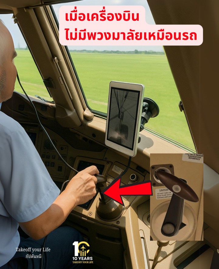 เราทราบดีว่า“เครื่องบินไม่มีพวงมาลัยเหมือนรถยนต์”