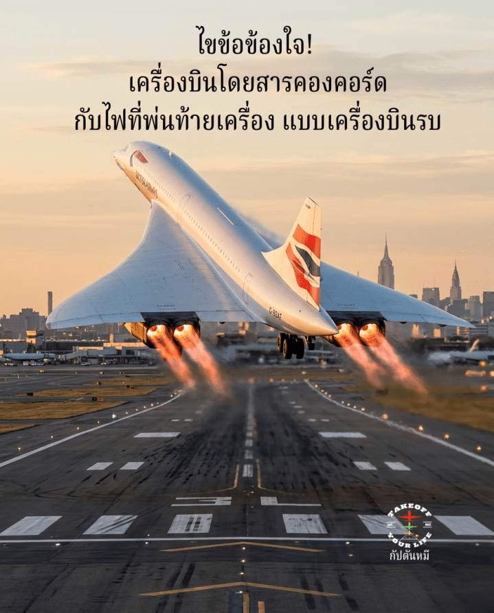 🚩 ไขข้อข้องใจ! ทำไมสุดยอดเครื่องบินโดยสารคองคอร์ดถึงต้องมีระบบพ่นไฟท้ายเครื่องแบบเครื่องบินรบ?