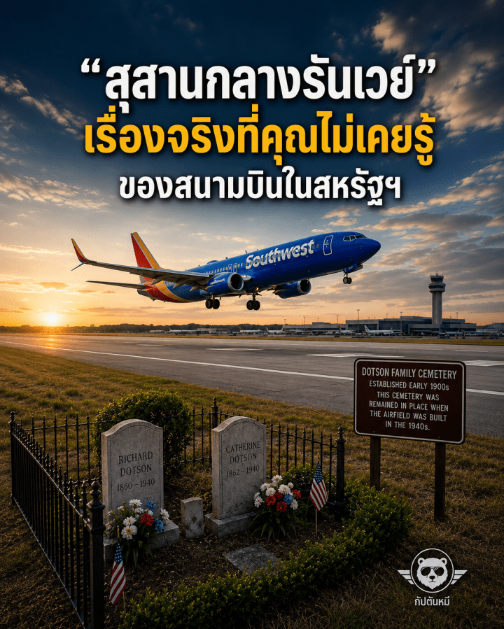 🚩 “สุสานกลางรันเวย์”เรื่องจริงที่ซ่อนอยู่ในสนามบินนานาชาติสหรัฐฯ